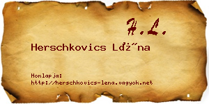 Herschkovics Léna névjegykártya
